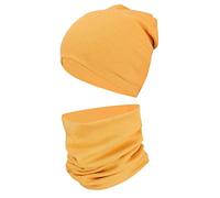 TupTam Conjunto de Gorro y Bufanda - Suave y Cálido Set de Accesorios de Invierno para Niños, Amarillo, 52-56