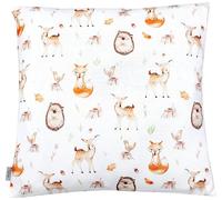 TupTam Funda de Almohada con Diseños para Niños Habitación de Bebé y Niños, Animales del Bosque/Erizos/Ciervos, 40 x 60 cm