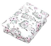 TupTam Juego de Edredón Infantil con Dibujos para Toda la Temporada Nórdica Almohada Plana 2pcs., Acchiappasogni/Unicorno/Rosa, 135x100 cm