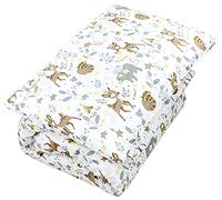 TupTam Juego de Edredón Infantil con Dibujos para Toda la Temporada Nórdica Almohada Plana 2pcs., Los Animales Salvajes, 135x100 cm