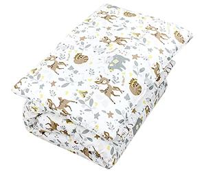 TupTam Juego de Edredón Infantil con Dibujos para Toda la Temporada Nórdica Almohada Plana 2pcs., Los Animales Salvajes, 135x100 cm