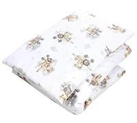 TupTam Juego de Edredón Infantil con Dibujos para Toda la Temporada Nórdica Almohada Plana 2pcs., Oso en el Avión/Blanco/Beige, 135x100 cm