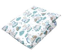 TupTam Juego de Edredón Infantil con Dibujos para Toda la Temporada Nórdica Almohada Plana 2pcs., Oso Dino Verde Gris, 135x100 cm