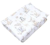 TupTam Juego de Edredón Infantil con Dibujos para Toda la Temporada Nórdica Almohada Plana 2pcs., Safari en el Columpio Beige, 135x100 cm