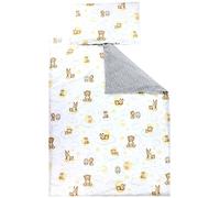TupTam Juego de Ropa de Cama para Niños, de 2 Piezas., Animales/Estrellas/Gris, 120x90 cm