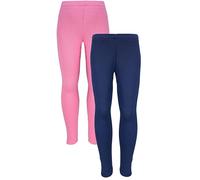 TupTam Leggings Mallas para Niñas Cintura Alta Pantalones Largos de Invierno Forrados Térmicos 2 Pack, Pack de 2 Rosa/Azul Oscuro, 146