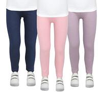 TupTam Niñas Leggings Mallas Térmicos Mallas de Invierno Pack de 3, Azul Oscuro/Púrpura/Rosa, 128