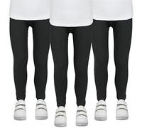 TupTam Niñas Leggings Mallas Térmicos Mallas de Invierno Pack de 3, Negro, 152