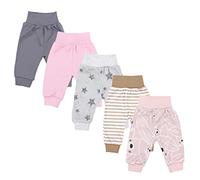TupTam Pantalones Bebé 5 Unidades - Pantalón Algodón Suave para Bebé Niño y Niña, Certificación Oeko-Tex, Niña 7, 74