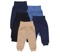 TupTam Pantalones Bebé 5 Unidades - Pantalón Algodón Suave para Bebé Niño y Niña, Certificación Oeko-Tex, Niño, 92