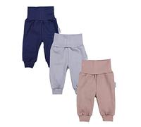 TupTam Pantalones Bebé Niño 3 Unidades - Pantalones Bebe de Algodón con Cintura Ancha y Puños, Mix de Colores 1, 62