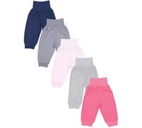 TupTam Pantalones de Chándal para Bebés Paquete de 5, Rosa/Grigio/Grafite/BLU Scuro, 86