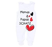 TupTam Pelele para Bebé con la frase I love Mum and Dad, Blanco - Mamá Papas Schatz, 50