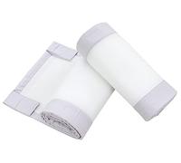 TupTam Protección Barandilla Protector de Cuna Malla Bebé Nido Cuna 3D Mesh 2 Pack, Blanco/Gris, Aprox. 128 x 30 cm (para Cuna 140x70)