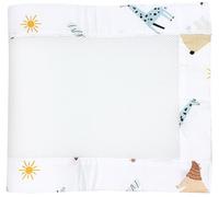 TupTam Protección Barandilla Protector de Cuna Malla Bebé Nido Cuna 3D Mesh 2 Pack, Mundo Safari, Aprox. 128 x 30 cm (para Cuna 140x70)