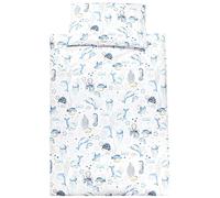 TupTam Ropa de Cama para niños y niñas Juego de 2 Piezas 100 x 135 cm + 40 x 60 cm, Animales Marinos/Azul, 120x90 cm