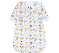 TupTam Saco de Dormir Bebé 2.5 TOG - Saco de Dormir Niños con Mangas Desmontables, Algodón OEKO-TEX, Zorro arcoíris con pie reversible, 56-62