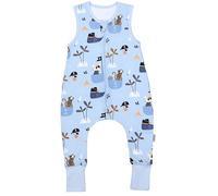 TupTam Saco de Dormir Bebé con Piernas - Saco Bebé Dormir Verano 0.5 TOG, Algodón OEKO-TEX, Pirata Mono Medusa Gato Azul (Pirata), 92-98