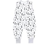 TupTam Saco de Dormir Bebé con Piernas - Saco Bebé Dormir Verano 0.5 TOG, Algodón OEKO-TEX, Zorro Gris, 68-74