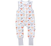 TupTam Saco de Dormir Bebé con Piernas - Saco de Dormir Niños 2.5 TOG para Todo el Año, Algodón OEKO-TEX, Zorro arcoíris con pie reversible, 80-86