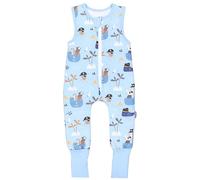 TupTam Saco de Dormir Bebé con Piernas - Saco de Dormir Niños 2.5 TOG para Todo el Año, Algodón OEKO-TEX, Piratas azul con pie reversible, 92-98