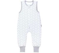 TupTam Saco de Dormir Bebé con Piernas - Saco de Dormir Niños 2.5 TOG para Todo el Año, Algodón OEKO-TEX, rombo gris blanco, 68-74