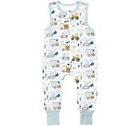 TupTam Saco de Dormir Bebé con Piernas - Saco de Dormir Niños 2.5 TOG para Todo el Año, Algodón OEKO-TEX, Excavadora de obras Tractor Caterpillar, 80-86