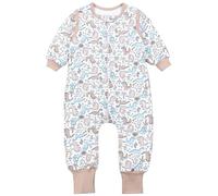 TupTam Saco de dormir con piernas y mangas - 2,5 TOG, OEKO-TEX, Dino Beige Blau, 68-74