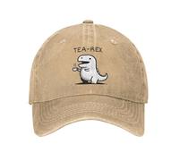 TUQIAAM Tea-Rex T-Rex Dinosauro Tazza da tè Gorras de béisbol Vintage desgastadas Algodón Dibujos Animados Lindo Snapback Unisex Gorra Cappelli Ajustable al Aire Libre Multicolor
