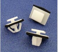 Tuqiang 10 piezas Rivets en plastique pour voitures Clip de rivet Fixation de doublure d'aile Rivet de fixation de carrosserie Fixation Universal Noir and Blanc