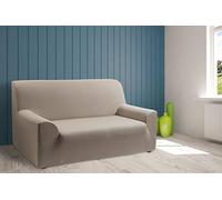 Tural Funda de Sofá Bielástica Mileto 2 Plazas (Medida Desde 130cm hasta 160cm) Banda elástica de Ajuste Fácil colocación Beige