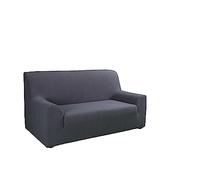 Tural - Funda de Sofá Elástica Modelo la Valeta, Color Gris. 2 Plazas (130-160cm). Elástica, Adaptable y Resistente a los Lavados.
