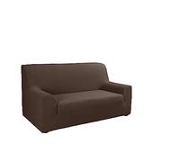 Tural - Funda de Sofá Elástica Modelo la Valeta, Color Marrón, 2 Plazas (130-160cm). Elástica, Adaptable y Resistente a los Lavados.