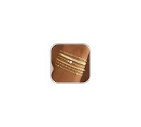 Turandoss Dinaty - Pulsera de cuentas de perlas para mujer, chapada en oro de 14 quilates, apilable, ajustable, impermeable, cadena de clip en capas, joyería de moda para dama de honor, juego de