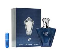 Turathi Blue Eau de Parfum 90ml, Perfume Árabe para Hombre de Larga Duración, Incluye Atonizador Recargable, Fragancia Oriental con Notas de Bergamota, Mandarina, Ámbar y Maderas Nobles (Turathi Blue)