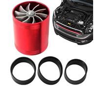 Turbador de admisión de aire, turbonador de aire para coche - Turbo Piezas Turbocompresor Aire de Succión - Turbocompresor de motor de doble ventilador de aluminio de repuesto para automóviles
