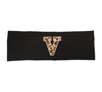 Turbante Con Diadema Para Mujer Diademas De Punto A Rayas Con Letras Estampadas, Suaves Y Casuales, Algodón Acanalado, Accesorios For El Cabello For Mujer(Black V)