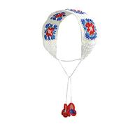 Turbante de ganchillo con patrón de flores, bufanda elástica para el pelo, diadema hueca para mujer, accesorio para tomar fotos, pañuelo de punto