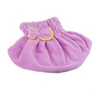 Turbante de microfibra para mujer con cierre de botón, turbante de cabello de secado rápido diseñado para una absorción eficiente del agua (morado claro)