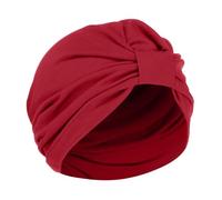 Turbante de quimioterapia para el cáncer, gorro de dormir ajustable con quimioterapia, hijab musulmán, seda sintética, turbante de lujo, hijabb para mujeres musulmanas, Vino, Talla única