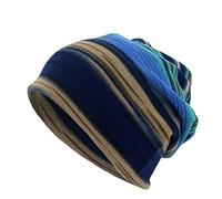 Turbante unisex con estampado y cuello para la cabeza, gorras para mujeres y hombres, peinados atléticos para deportes para mujeres, azul, M