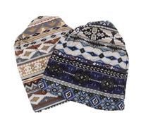Turbantes de Quimioterapia para Mujer 2 Piezas Diseño Étnico Floral, Gorros Oncológicos Elásticos Forro para Cuero Cabelludo Sensible, Pañuelos Cómodos para Dormir y Uso