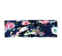 Turbantes para Mujer Diadema elástica ancha con estampado de flores for niñas, diadema cruzada nudos, accesorios suaves for el cabello(Color-25)