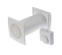 Turbina de distribución de aire caliente 4 en 1, con ventilador, termostato y accesorios