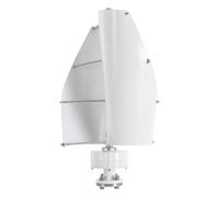 Turbina eólica con controlador, generador de turbinas eólicas verticales de 500 W, velocidad del viento de hasta 13 m/s, generador de viento vertical para casas, escuelas, caravanas (blanco, 24 V)