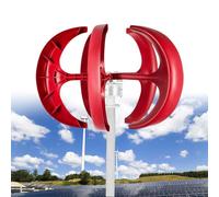 Turbina Eólica de 10000W, 12V/24V/48V/110V/220V, Generador Vertical de Viento de 5 Aspas con Imán Permanente de CA Trifásico y Controlador, para Hogar/Barco,Red48V