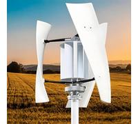 Turbina eólica de eje vertical de 100 W generador de imán permanente con diseño de hoja helicoidal de bajo ruido y ajuste automático de barlovento para RV, cabina, luz de calle, fuera de la red