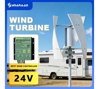 Turbina eólica de eje vertical de nueva energía para el hogar, tres con de , 12V/24V, controlador MPPT . para autocaravanas, techos, alumbrado , etc. nivel de ruido, entrega rápida.