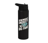 Turbina Eólica de Energía Renovable - Funny Earth Day Stainless Steel Insulated Water Bottle