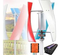 Turbina Eólica De Levitación Magnética De 12 V/24 V/48 V: Inversor, Generador De Turbina Eólica De Eje Vertical De 3 Colores, Controlador Mppt, Para El Hogar, La Calle,48v-3KW